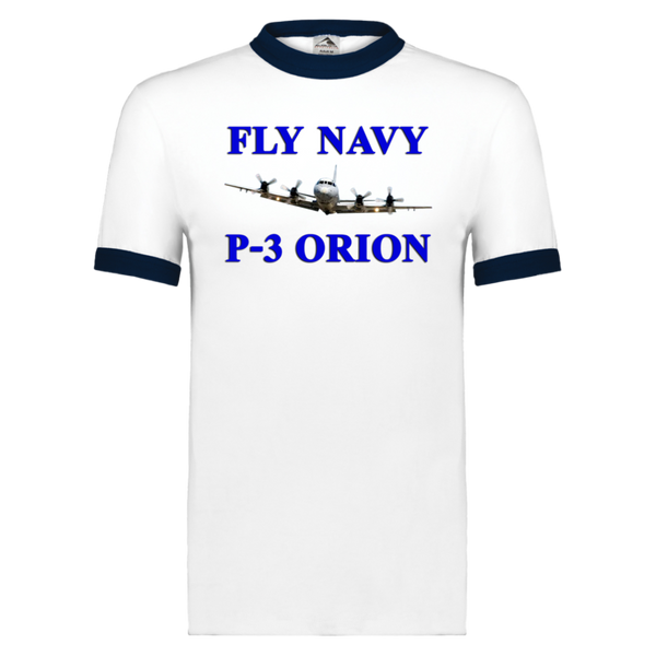 Fly Navy P-3 1 Unisex Ringer Tee