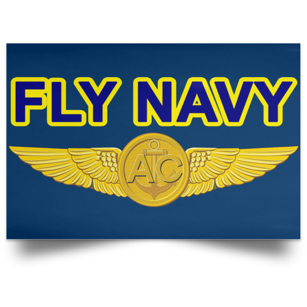 Fly Navy Aircrew Poster - Landscape