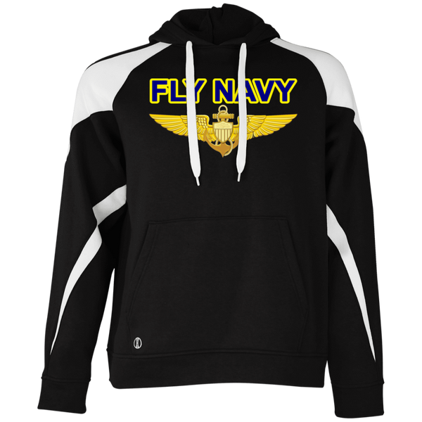 Fly Navy Aviator Athletic Colorblock Fleece Hoodie