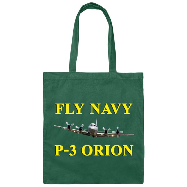 Fly Navy P-3 3 Canvas Tote Bag