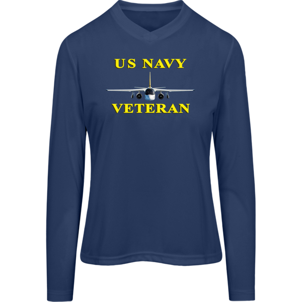 Navy Vet 3 Team 365 Ladies' Zone LS Tee