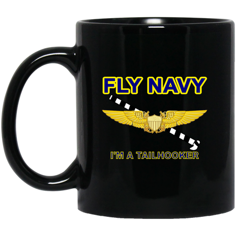 Fly Navy Tailhooker 3 Black Mug - 11oz