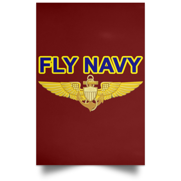 Fly Navy Aviator Poster - Portrait