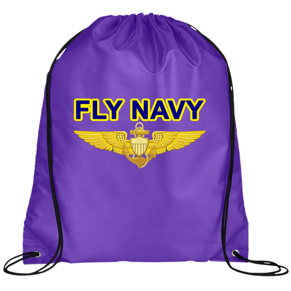 Fly Navy Aviator Drawstring Cinch Backpack