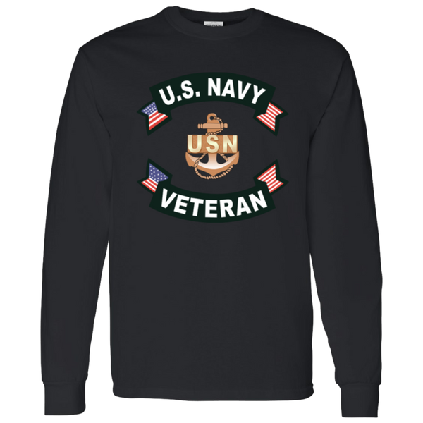 Navy Vet 1 LS Cotton T-Shirt