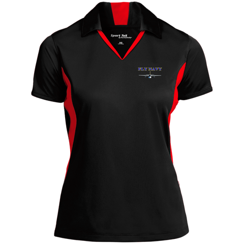 Fly Navy S-3 2 Ladies' Colorblock Performance Polo