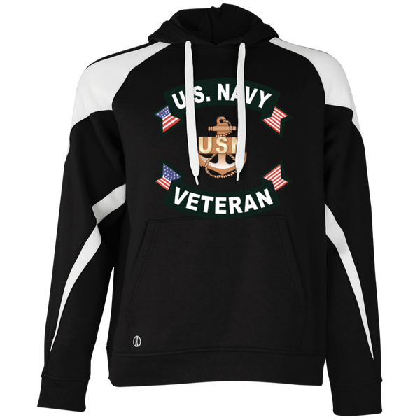 Navy Vet 1 Athletic Colorblock Fleece Hoodie