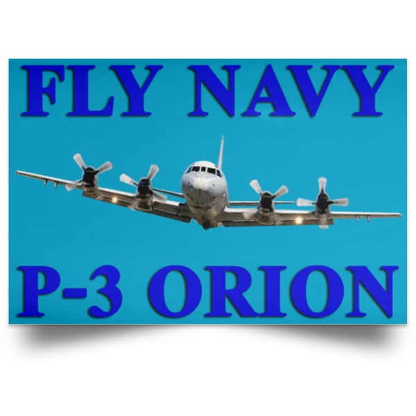 Fly Navy P-3 1 Poster - Landscape