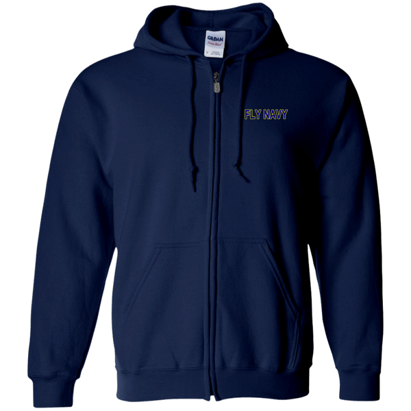 Fly Navy 2 Zip Up Hooded Sweatshirt