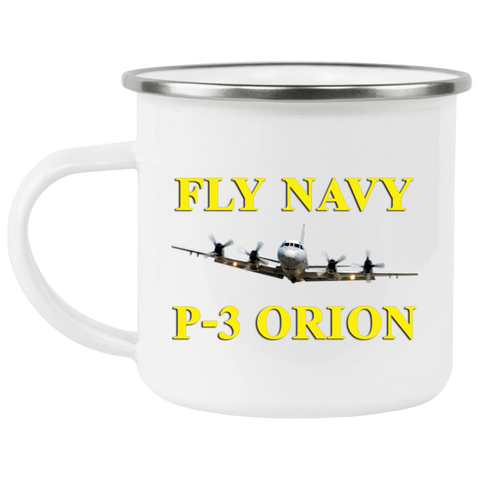 Fly Navy P-3 3 Enamel Camping Mug