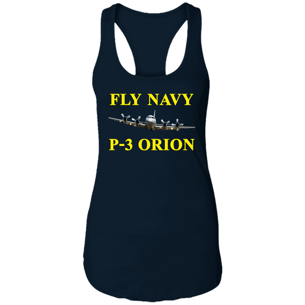 Fly Navy P-3 3 Ladies' Ideal Racerback Tank