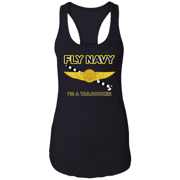 Fly Navy Tailhooker 2 Ladies' Ideal Racerback Tank