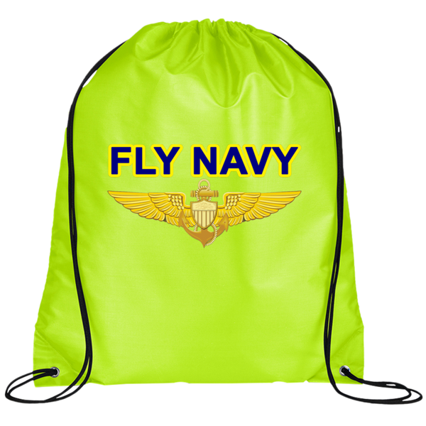 Fly Navy Aviator Drawstring Cinch Backpack