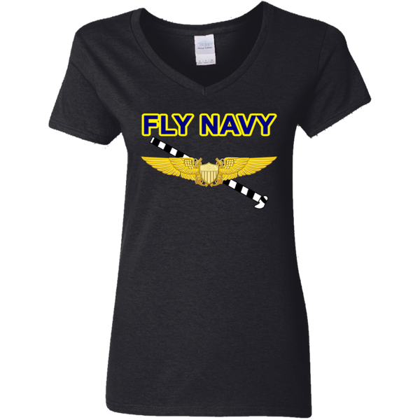 Fly Navy Tailhook 3 Ladies' V-Neck T-Shirt