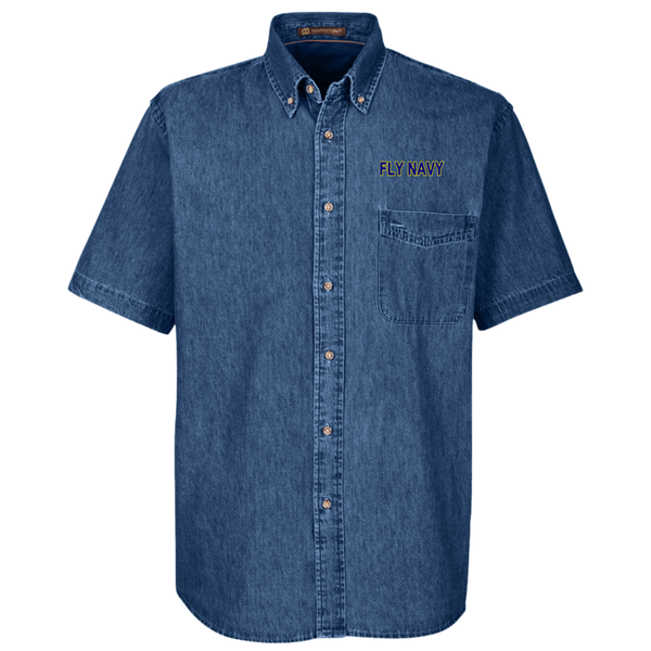 Fly Navy 2 Harriton Denim Shirt