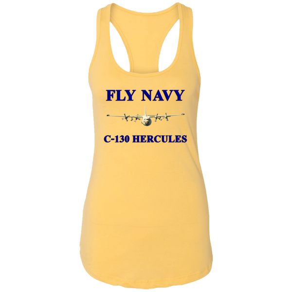 Fly Navy C-130 1 Ladies' Ideal Racerback Tank