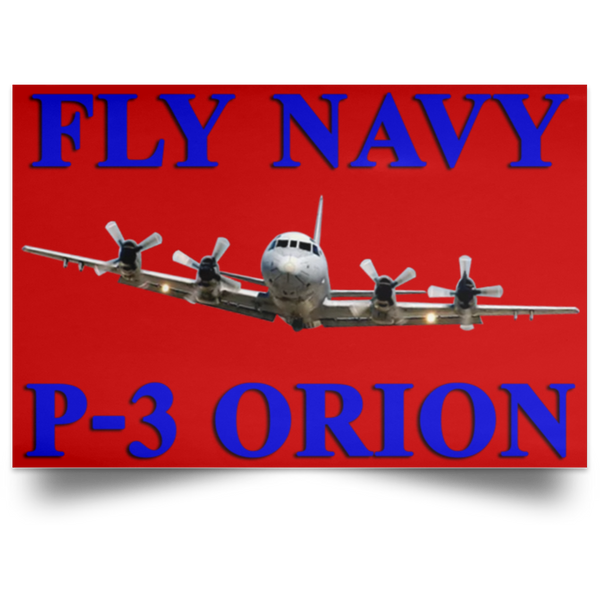 Fly Navy P-3 1 Poster - Landscape