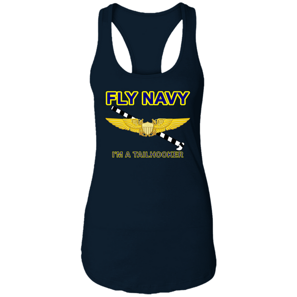 Fly Navy Tailhooker 3 Ladies' Ideal Racerback Tank