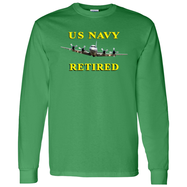 Navy Retired 1 LS Cotton T-Shirt