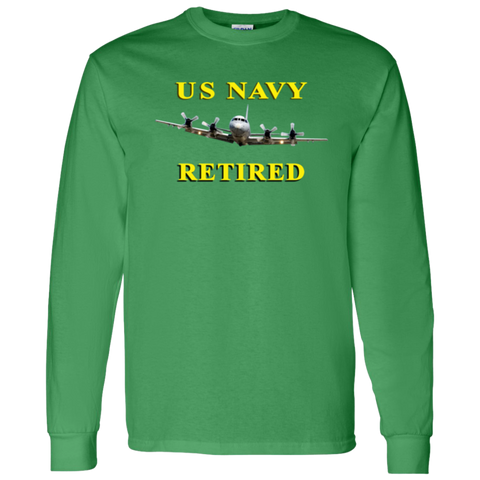 Navy Retired 1 LS Cotton T-Shirt