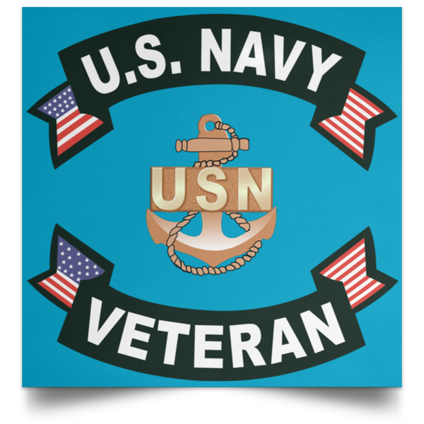 Navy Vet 1 Poster - Square