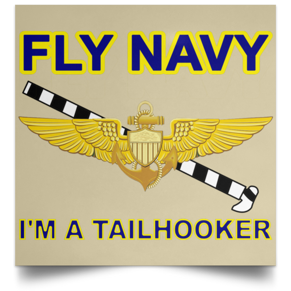 Fly Navy Tailhooker 1 Poster - Square