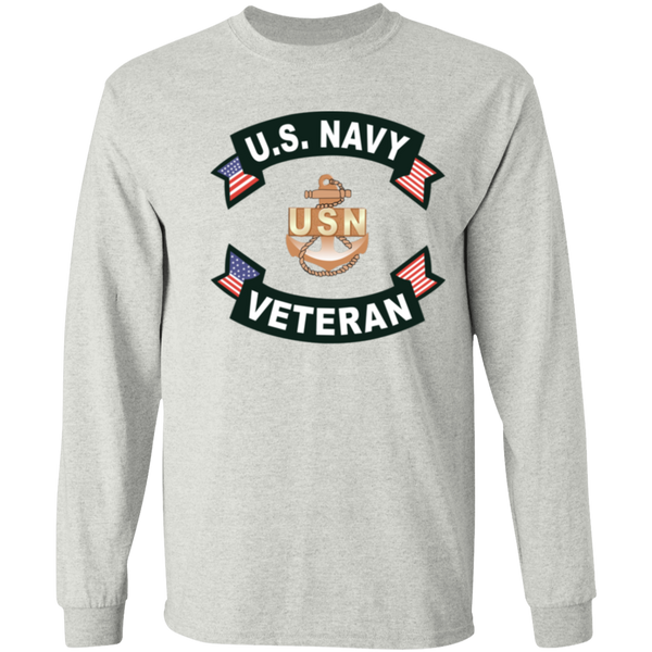 Navy Vet 1 LS Cotton T-Shirt