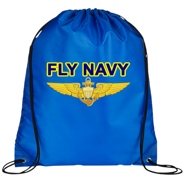 Fly Navy Aviator Drawstring Cinch Backpack