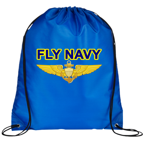 Fly Navy Aviator Drawstring Cinch Backpack