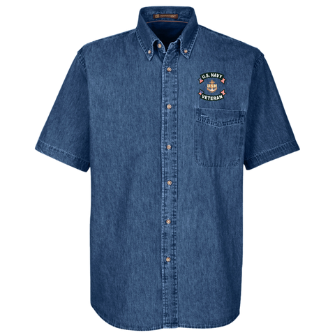 Navy Vet 1 Harriton Denim Shirt