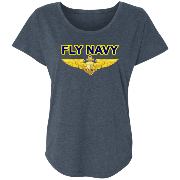 Fly Navy Aviator Ladies' Triblend Dolman Sleeve