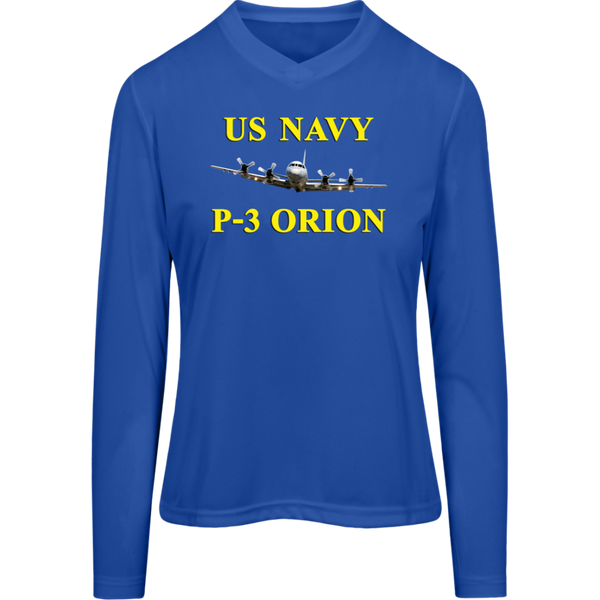 US Navy P-3 3 Team 365 Ladies' Zone LS Tee