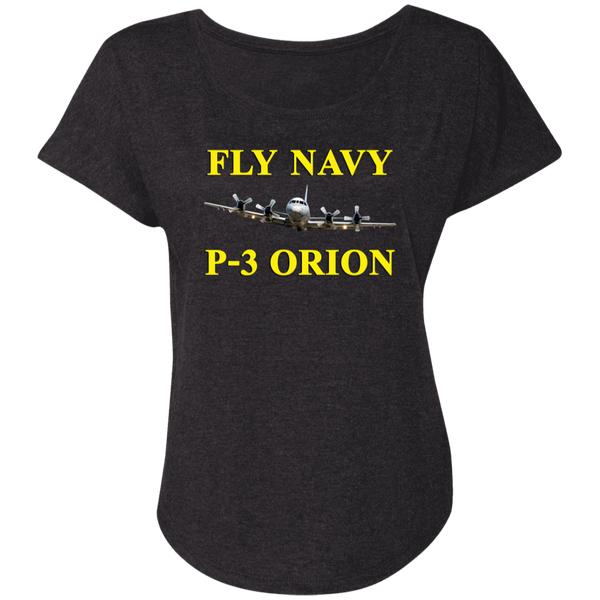 Fly Navy P-3 3 Ladies' Triblend Dolman Sleeve