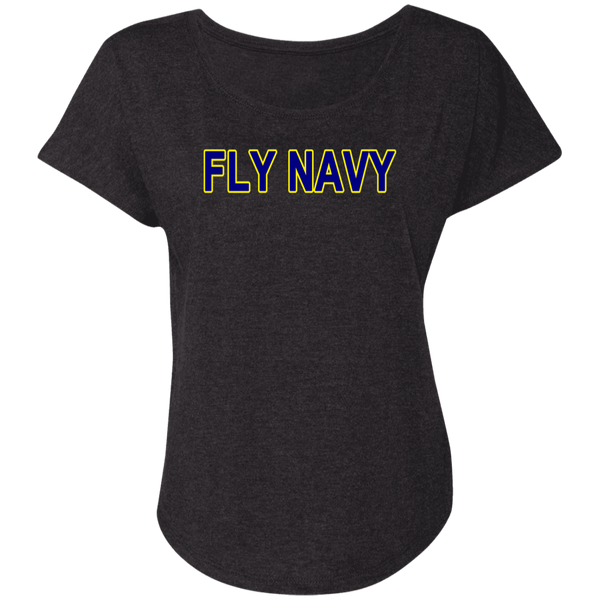 Fly Navy 2 Ladies' Triblend Dolman Sleeve