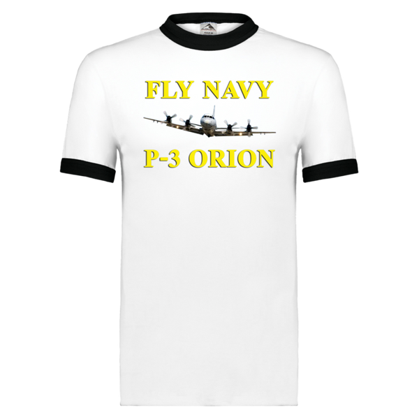 Fly Navy P-3 3 Unisex Ringer Tee