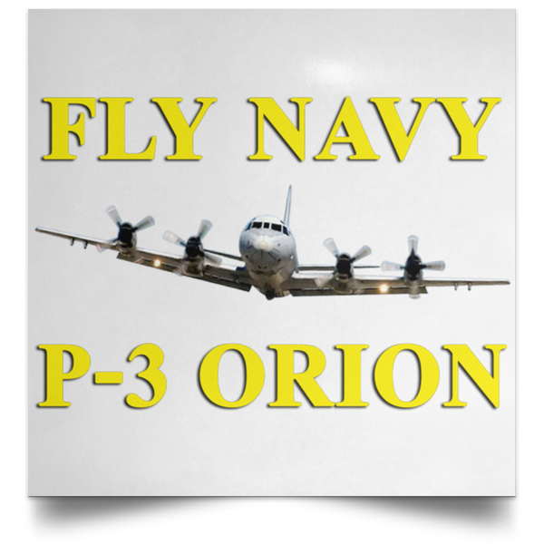 Fly Navy P-3 3 Poster - Square