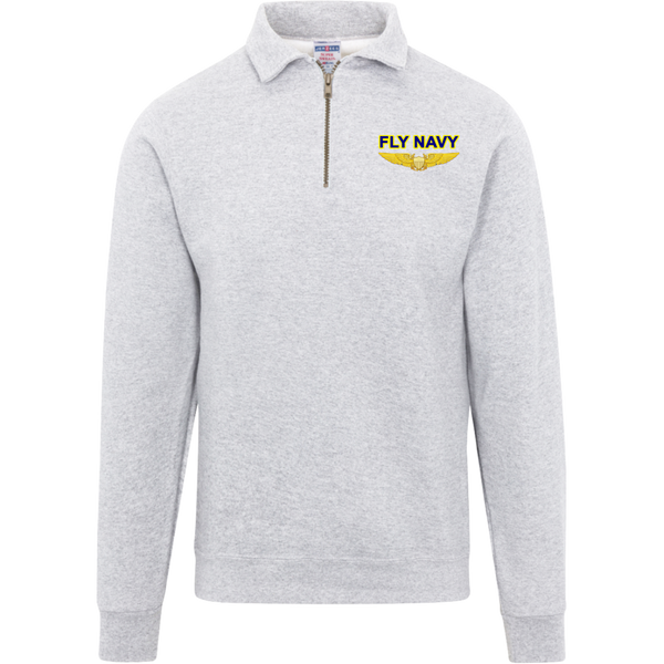 Fly Navy NFO Jerzees Fleece Quarter Zip Pullover