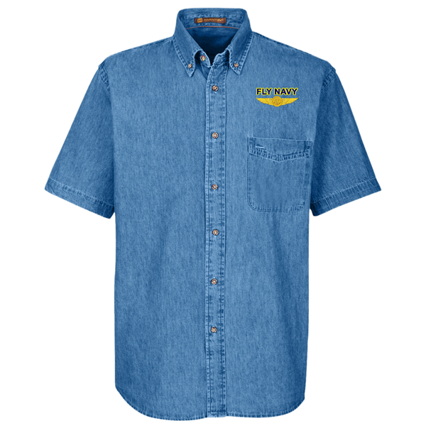 Fly Navy Aircrew Harriton Denim Shirt