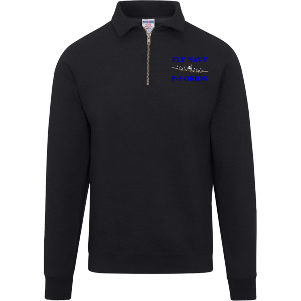 Fly Navy P-3 1 Jerzees Fleece Quarter Zip Pullover