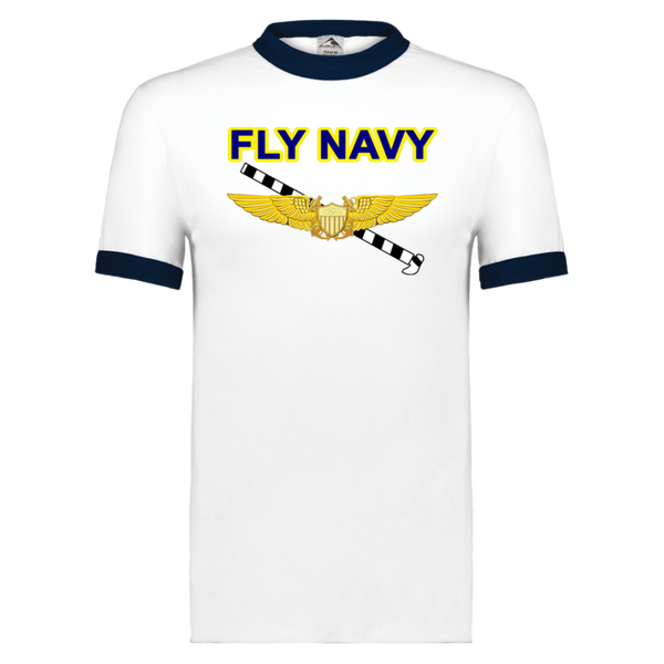 Fly Navy Tailhook 3 Unisex Ringer Tee