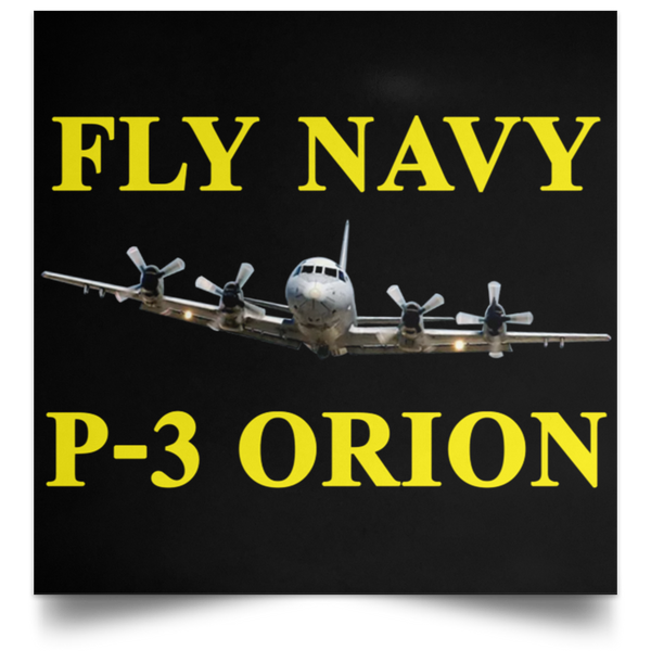 Fly Navy P-3 3 Poster - Square