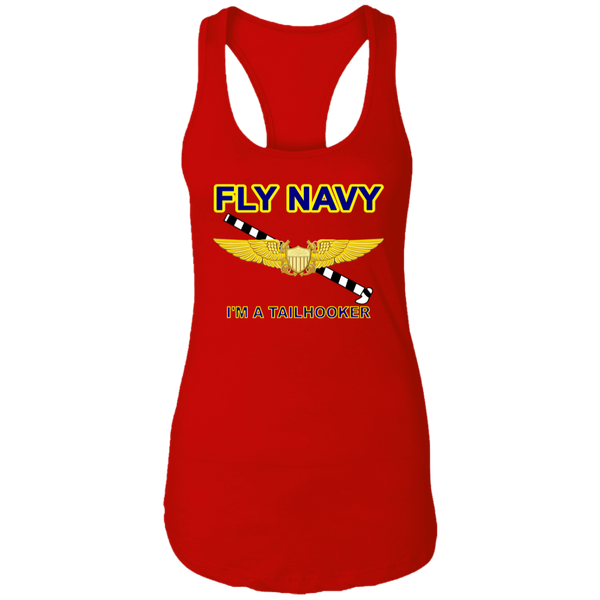 Fly Navy Tailhooker 3 Ladies' Ideal Racerback Tank