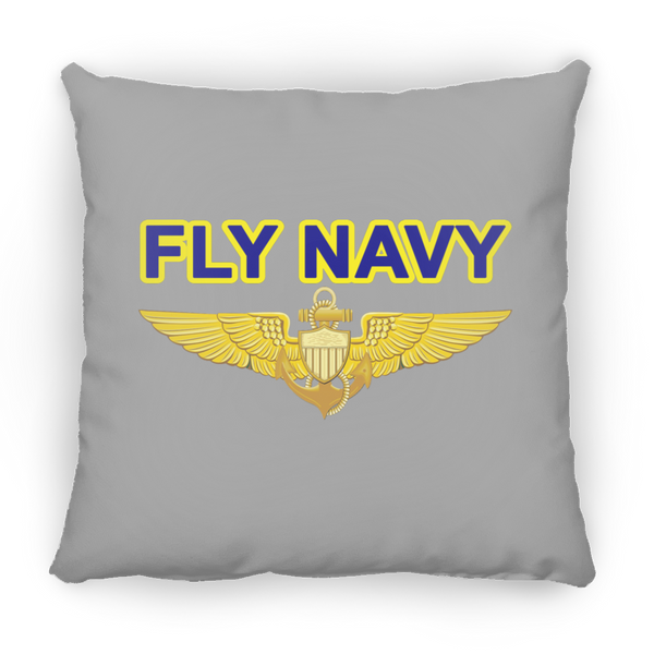 Fly Navy Aviator Pillow - Small Square