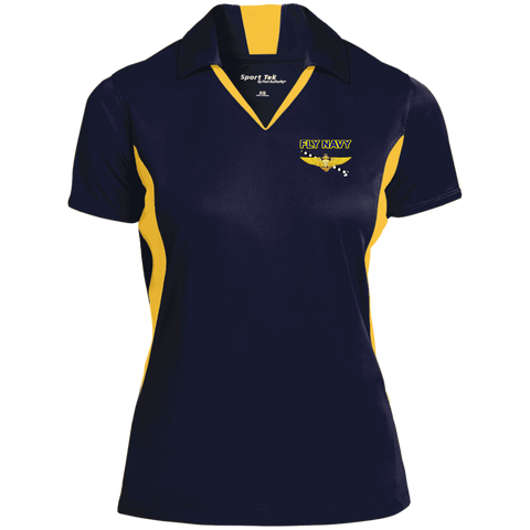 Fly Navy Tailhook Ladies' Colorblock Performance Polo