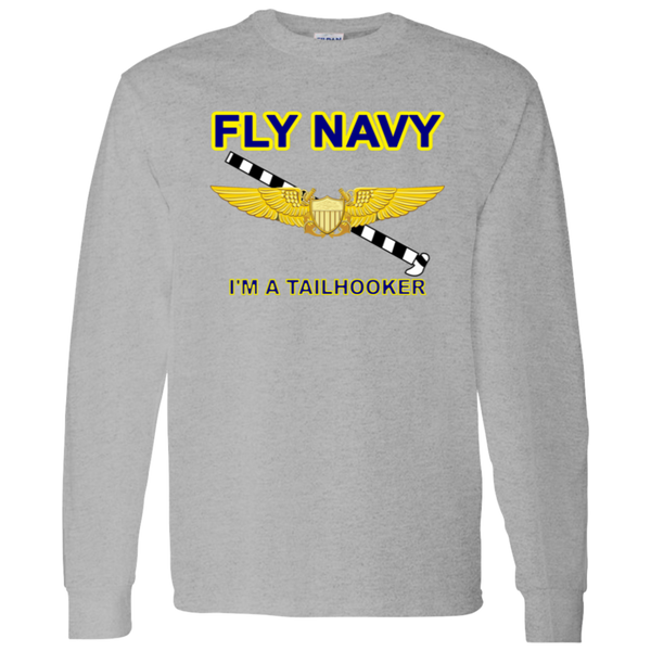 Fly Navy Tailhooker 3 LS Cotton T-Shirt