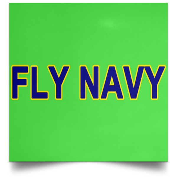 Fly Navy 2 Poster - Square