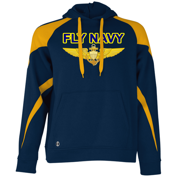 Fly Navy Aviator Athletic Colorblock Fleece Hoodie