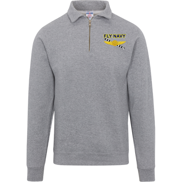 Fly Navy Tailhook 2 Jerzees Fleece Quarter Zip Pullover