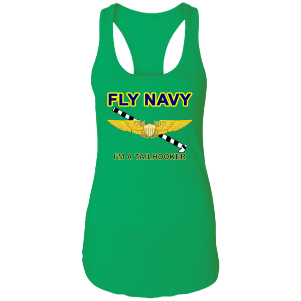 Fly Navy Tailhooker 3 Ladies' Ideal Racerback Tank