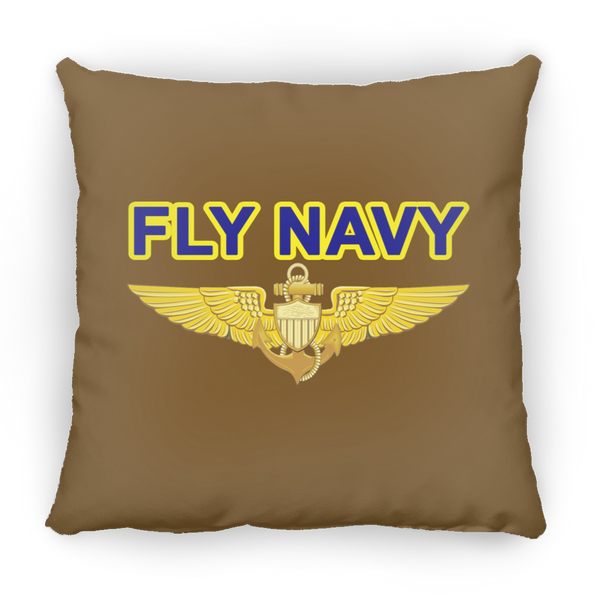 Fly Navy Aviator Pillow - Small Square